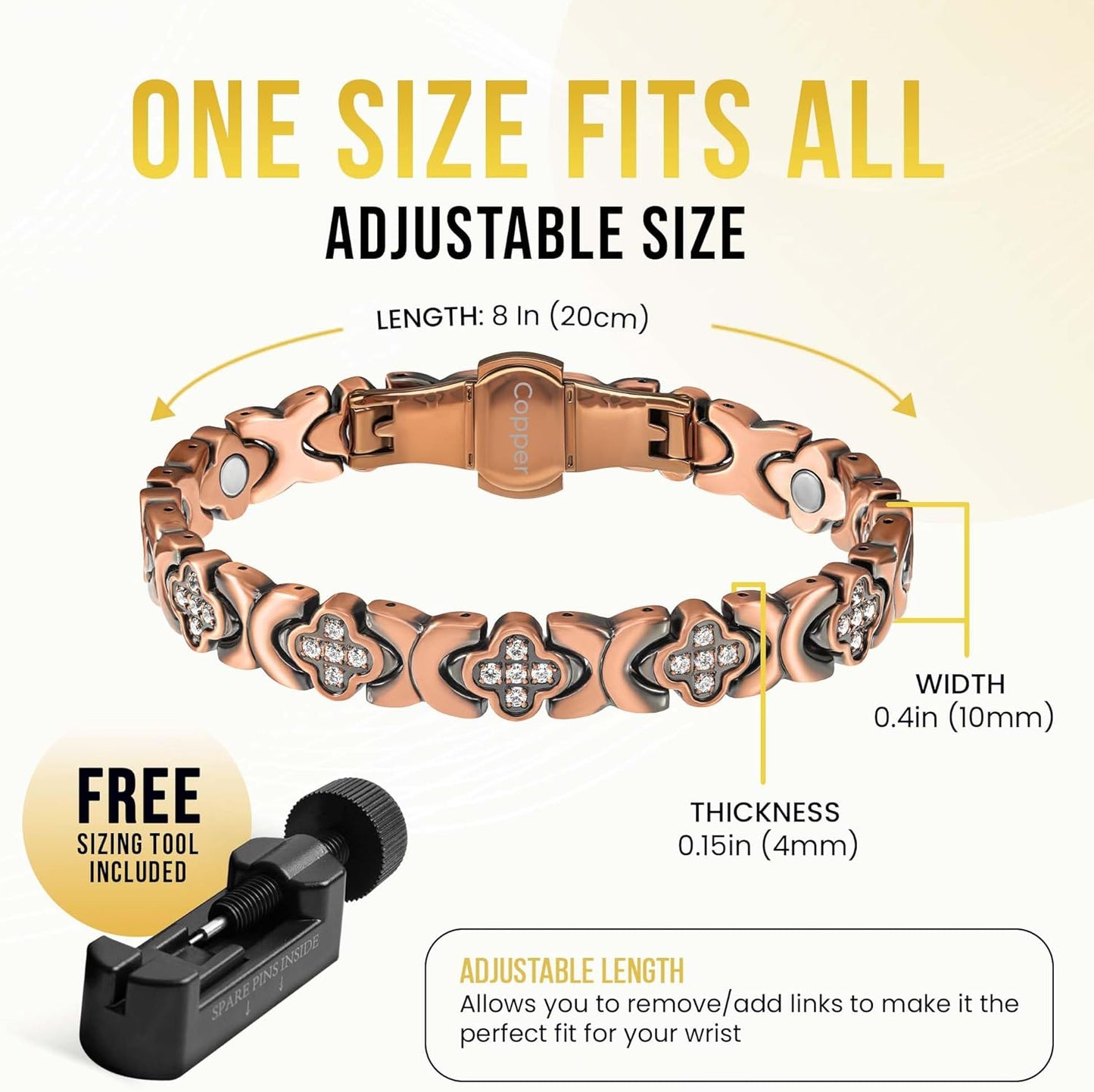 Ultra Strength Magnetic Copper Bracelet