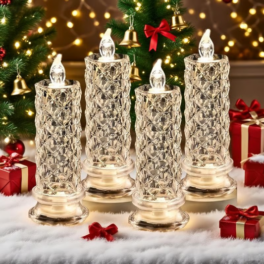 LED Crystal Candle Lights- Romantic Tabletop Night Lights