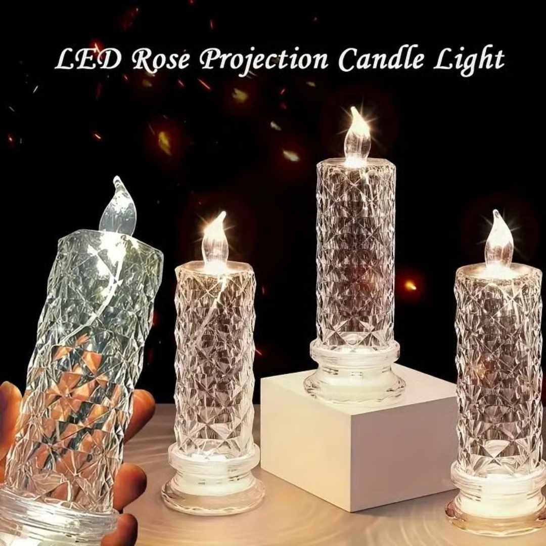 LED Crystal Candle Lights- Romantic Tabletop Night Lights
