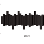 Creative Wall Mounted Coat Rack with Retractable Pegs